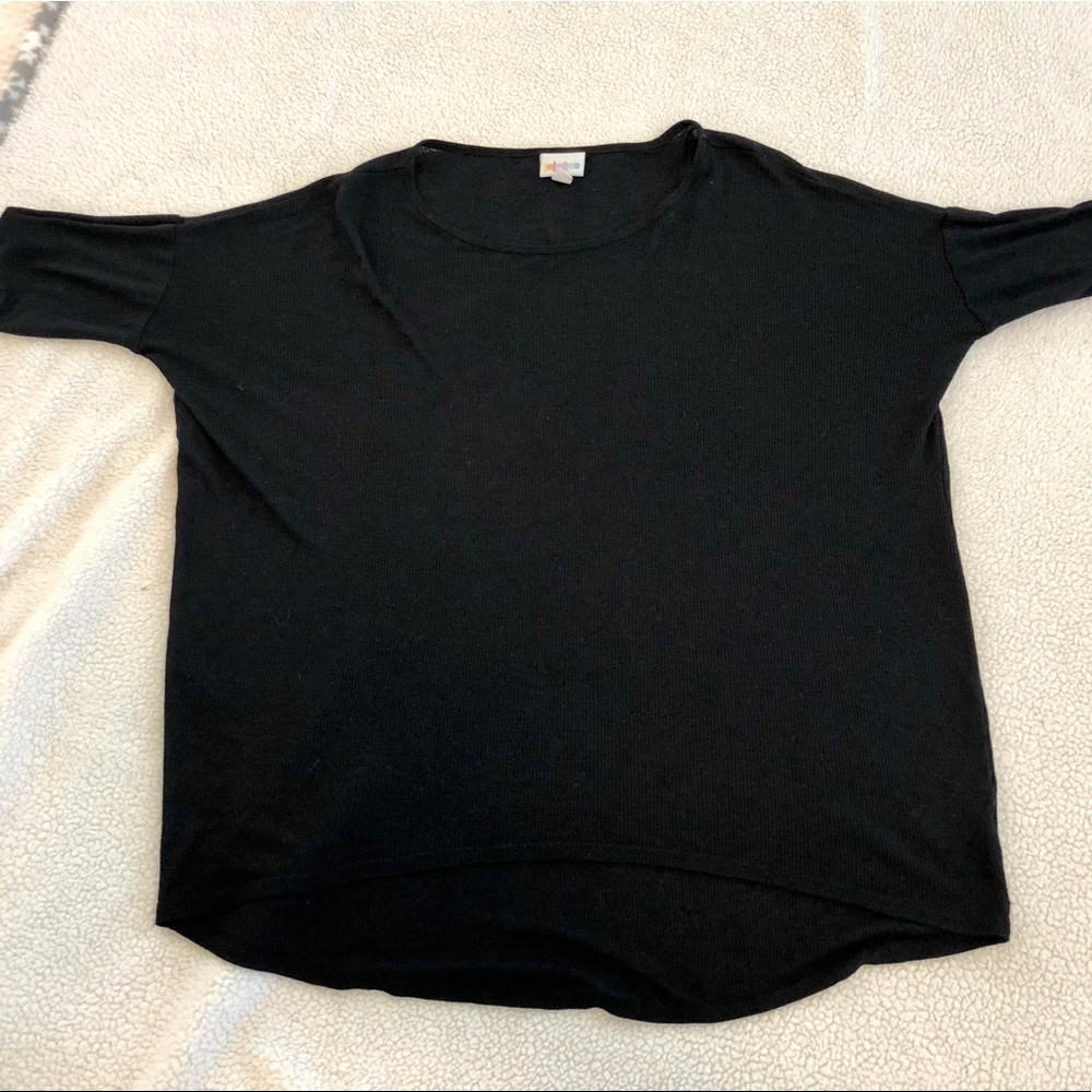 LuLaRoe Irma Black Waffle XS fits like M